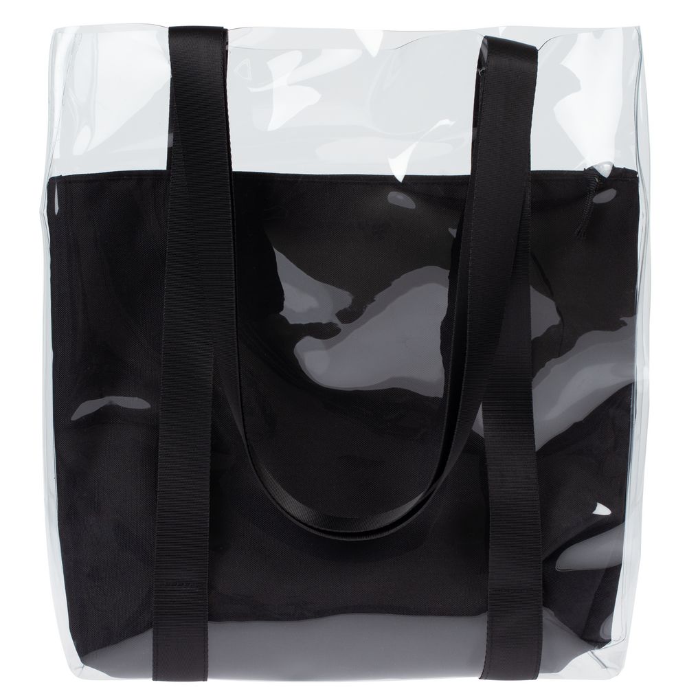 Шопер Clarity с черным органайзером, прозрачный-1