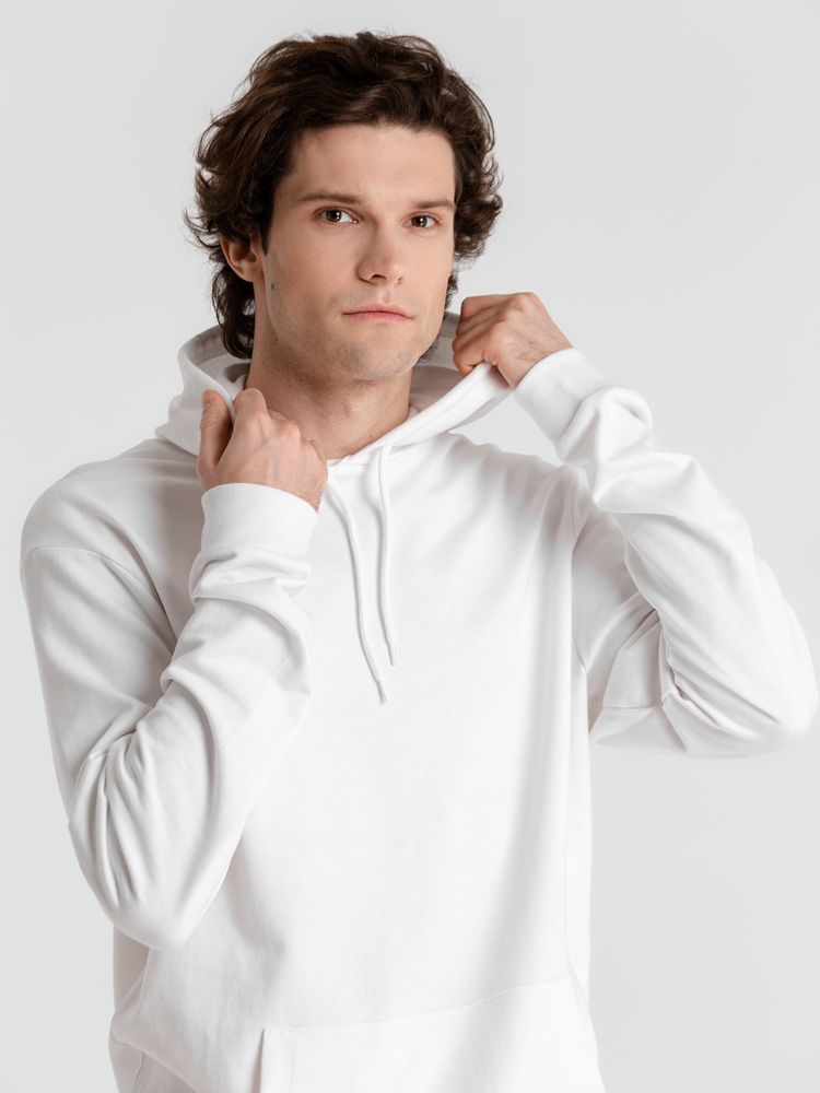 Толстовка с капюшоном унисекс Hoodie, белая-5