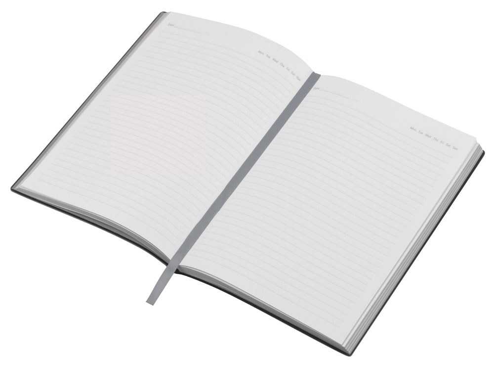 Бизнес-блокнот C1 софт-тач, гибкая обложка, 128 листов, серый-3