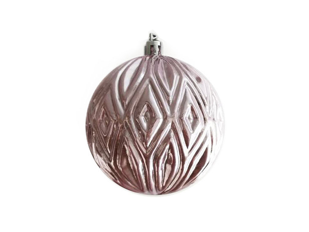 Новогоднее подвесное украшение из полистирола / 8x8x8см, розовый-0