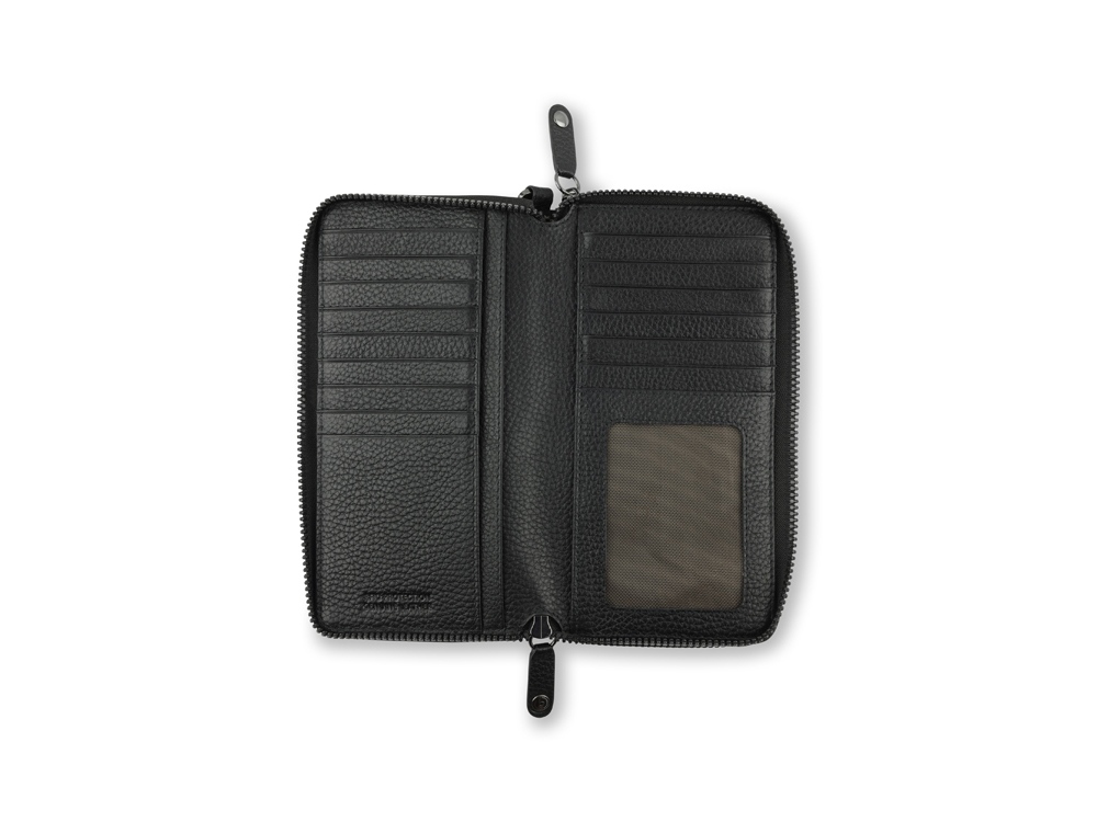 Кошелёк женский BUGATTI Elsa, с защитой данных RFID, чёрный, воловья кожа/полиэстер, 19х3х10,5 см-2