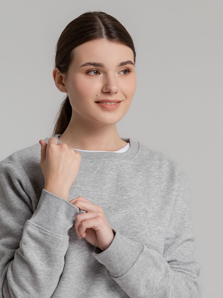 Свитшот унисекс King, серый меланж-3