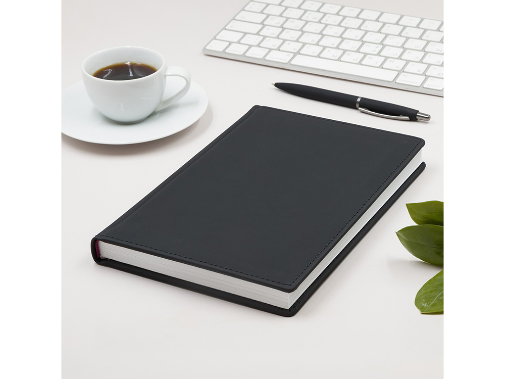 Ежедневник А5 датированный Velvet 2026, черный-2