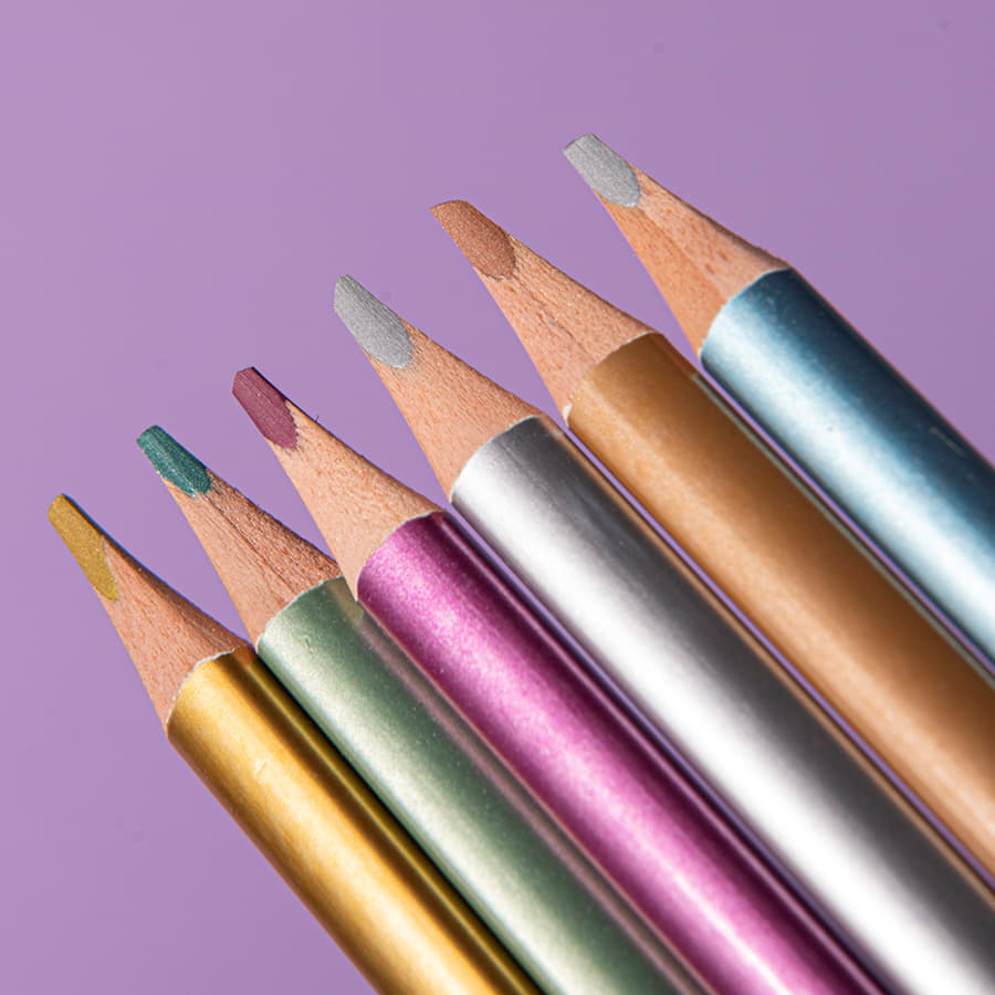 Цветные карандаши METALLIC, 6 цветов, бежевый-1