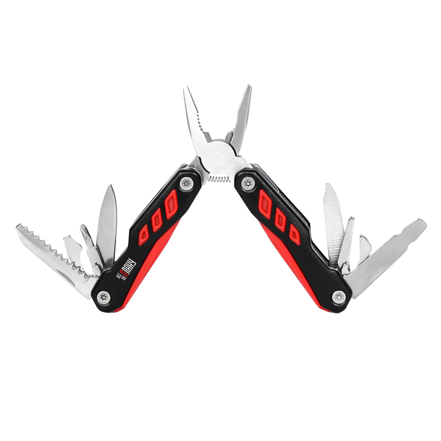 Мультитул Tundra 10 в 1, Красный/Черный-6