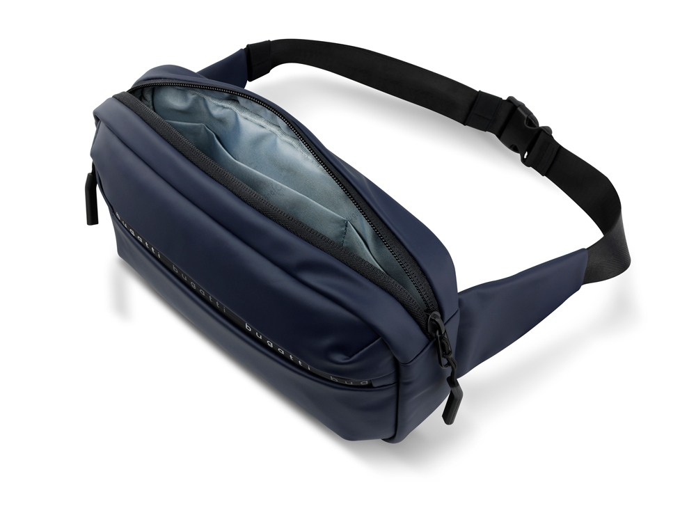 Сумка на пояс BUGATTI Blanc, синяя, тарпаулин/полиэстер, 26х5,5х13,5 см-2