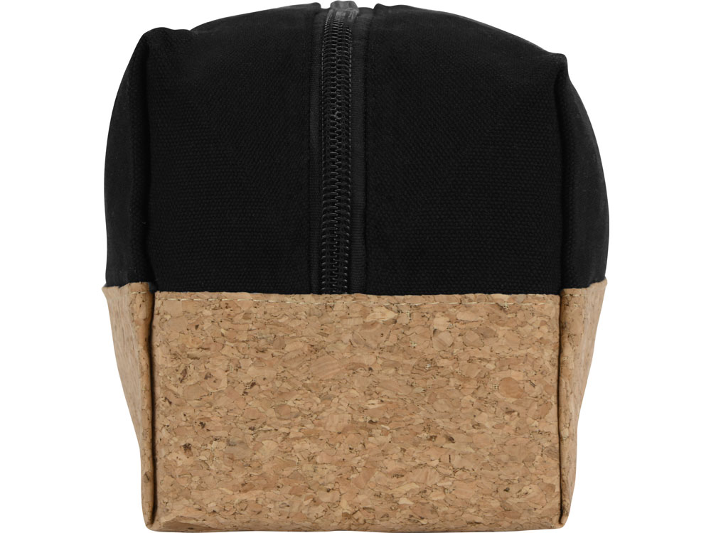 Несессер Corky хлопковый с пробковой вставкой, черный-4