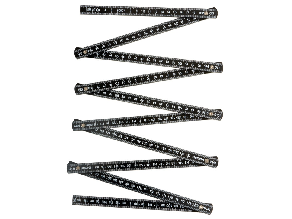 Складная линейка длиной 2 м Plank, черный-5