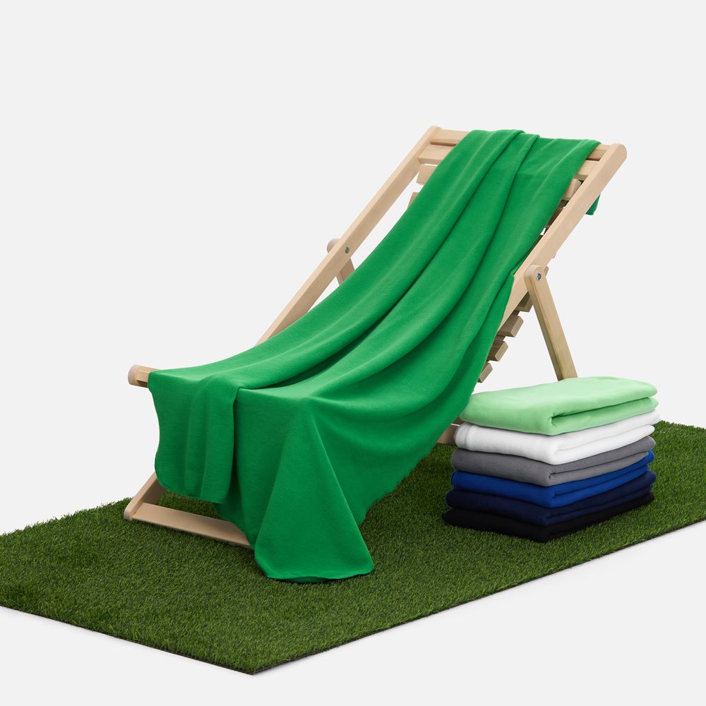 Флисовый плед Warm&Peace XL, зеленый-3