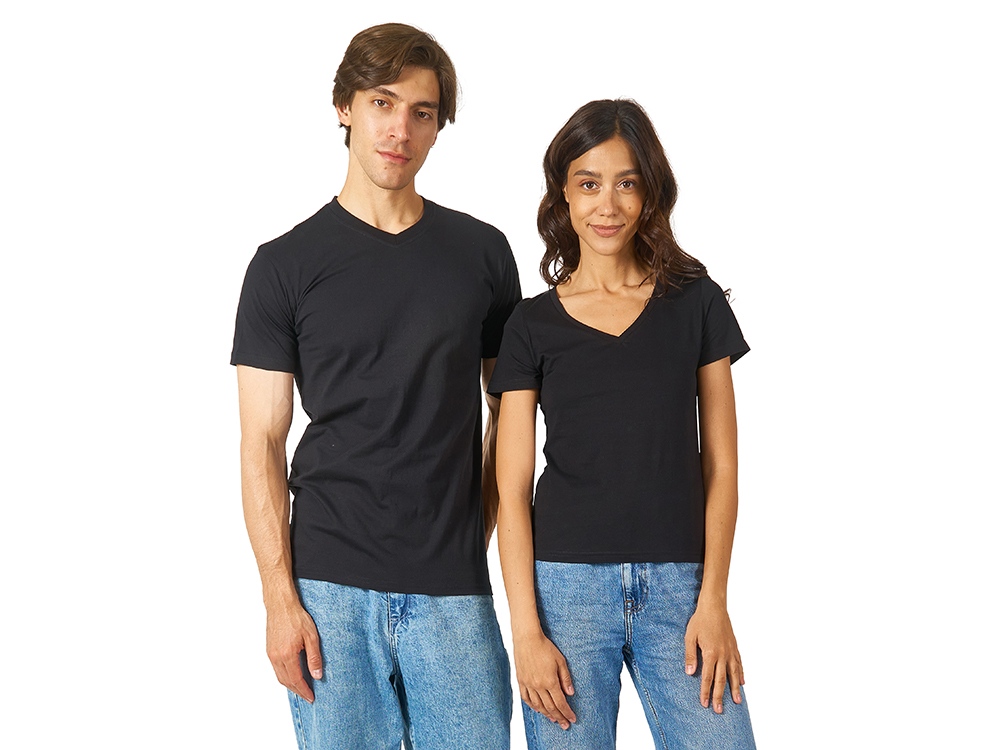 Футболка Heavy Super Club мужская с V-образным вырезом, черный-4