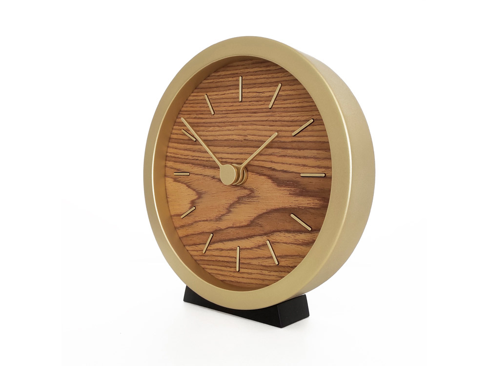 Часы настенные Gracie XS, натуральные с золотистым-6