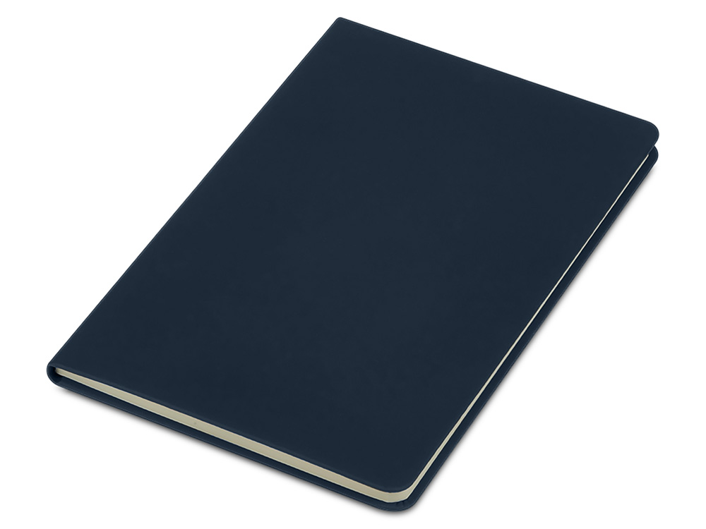 Блокнот в твердой обложке A5 Виспи в клетку, темно-синий-0