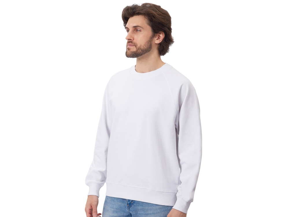 Свитшот оверсайз с рукавом реглан Belgrade, унисекс, белый-4