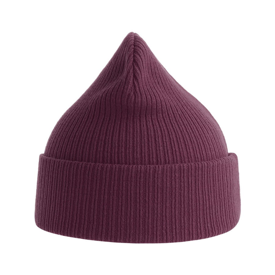 Шапка с отворотом NELSON из органического хлопка, бордовый-1