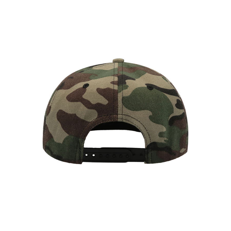 Бейсболка SNAP BACK, 6 клиньев, пластиковая застежка, зеленый камуфляж-5