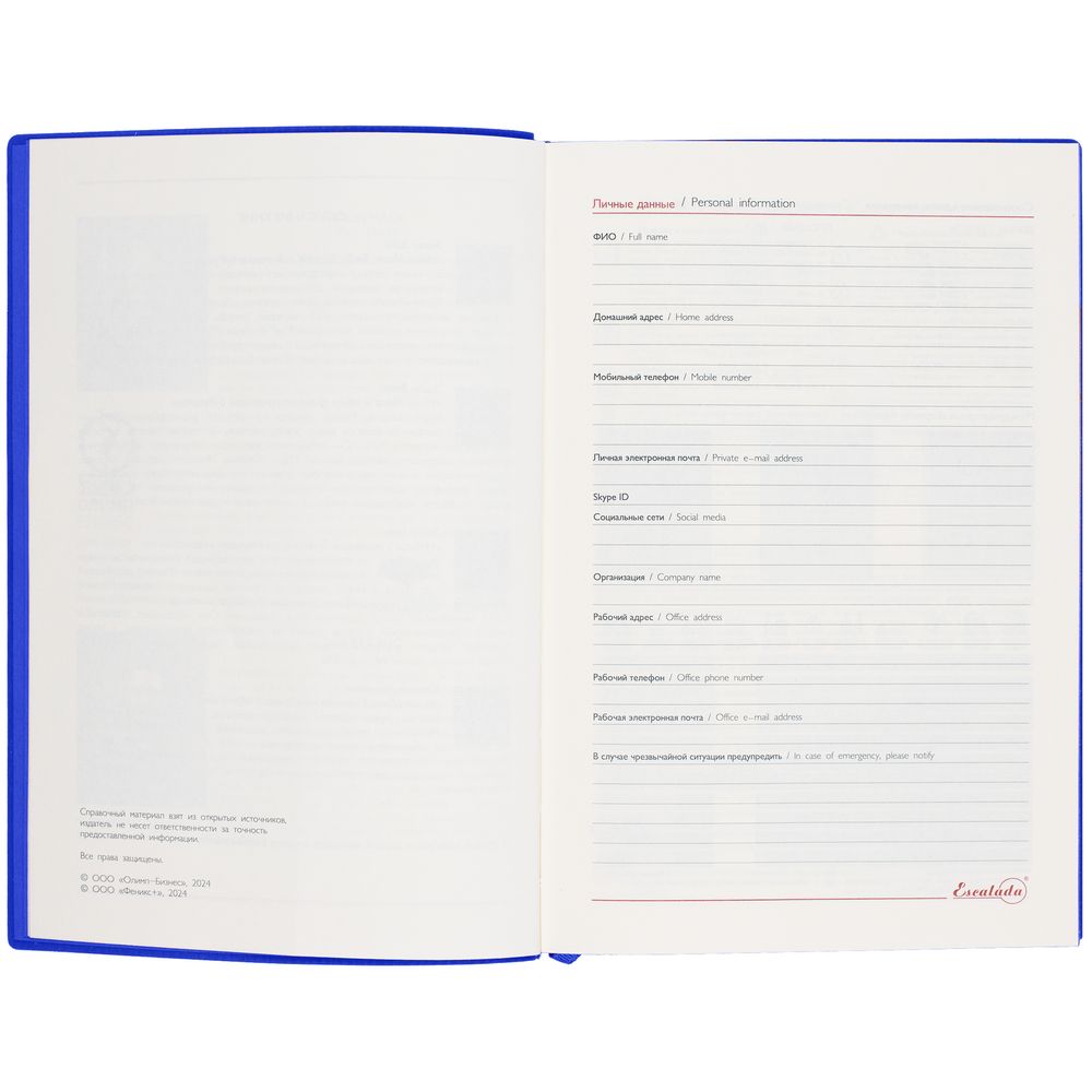 Ежедневник Martos, недатированный, синий-5