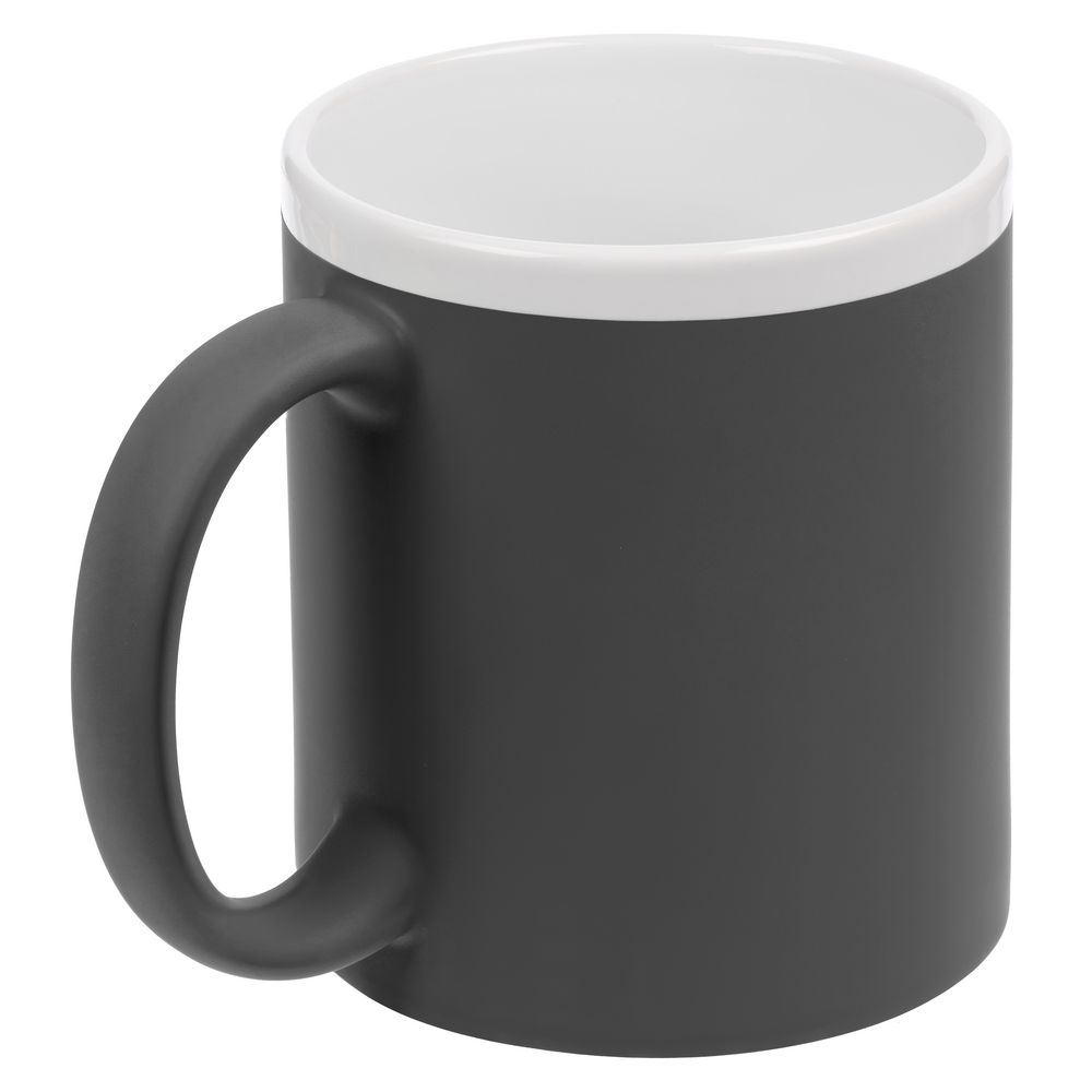 Кружка StopSpot с покрытием софт-тач, серая-1