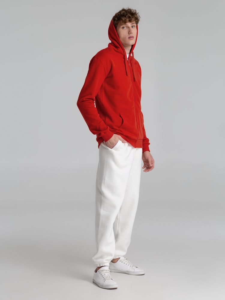 Толстовка на молнии с капюшоном Siverga Heavy 2.0, красная-4