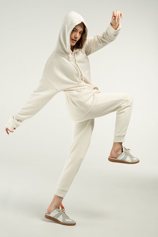 Худи унисекс H2, молочно-белое-4