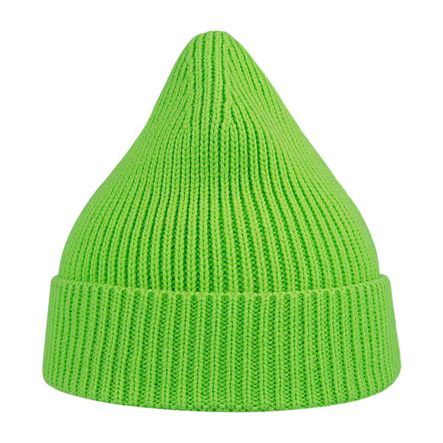 Шапка ANDY с отворотом, зеленое яблоко-1