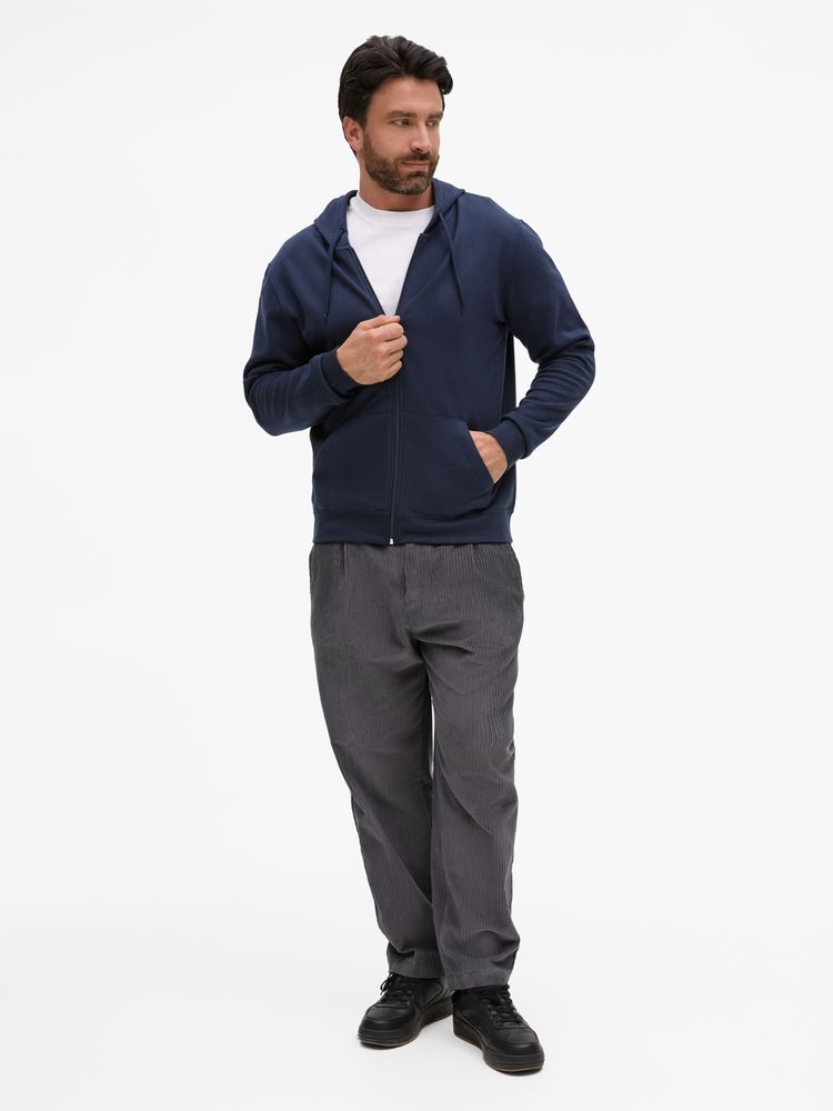 Толстовка унисекс Stone, темно-синяя-4