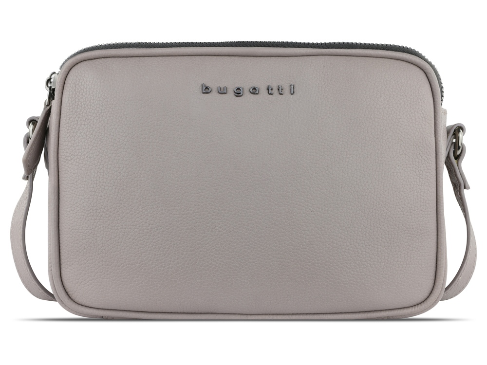 Сумка кросс-боди женская BUGATTI Bella, бежевая, воловья кожа/полиэстер, 22х6х15,5 см-1