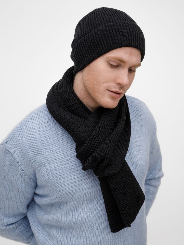 Шарф Nobilis Mono, черный-3