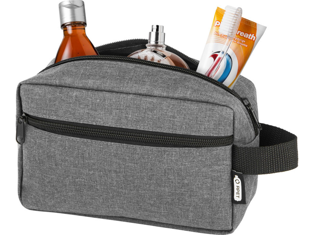 Косметичка Ross объемом 1,5 л из переработанного РЕТ-пластика, серый яркий-3