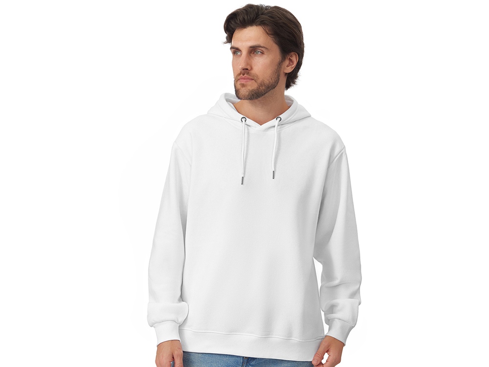 Толстовка с капюшоном оверсайз Lisbon унисекс, белый-2