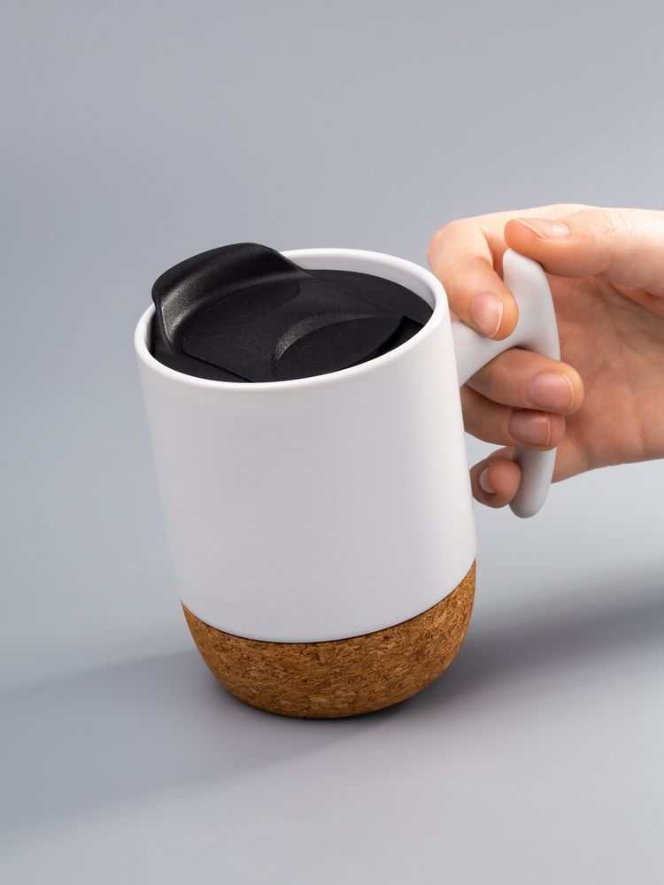 Кружка Corky Grip, белая-3