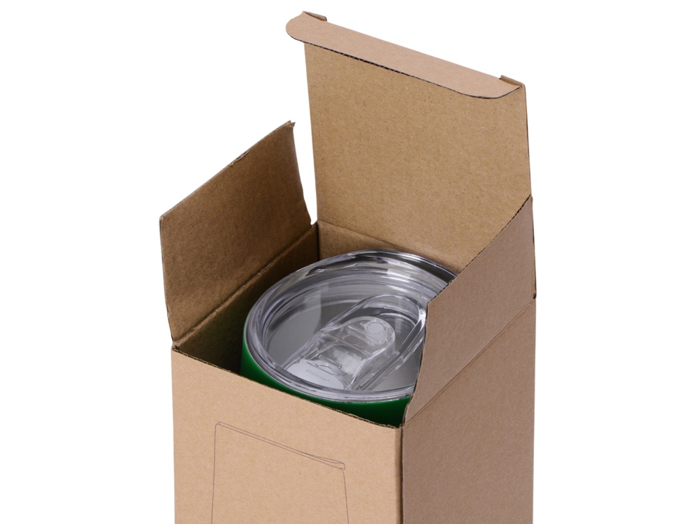 Термокружка Sense Gum, soft-touch, непротекаемая крышка, 370мл, крафтовая упаковка, зеленый-5