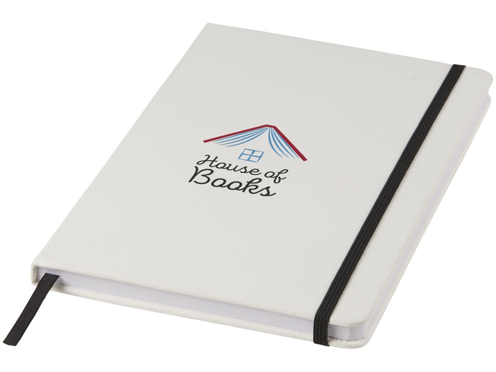 Блокнот Spectrum A5 с белой бумагой и цветной закладкой, белый/черный-5