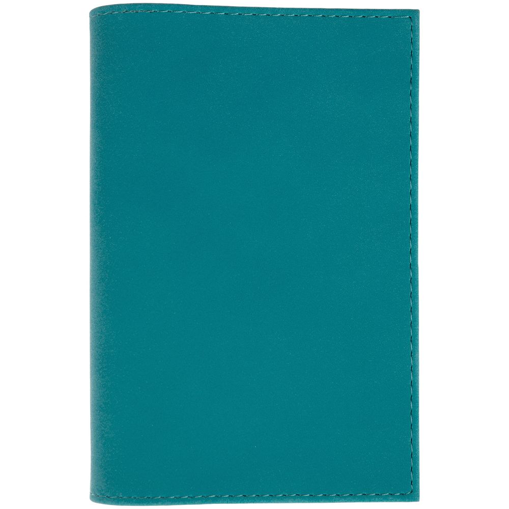 Обложка для паспорта Nubuk, бирюзовая-0