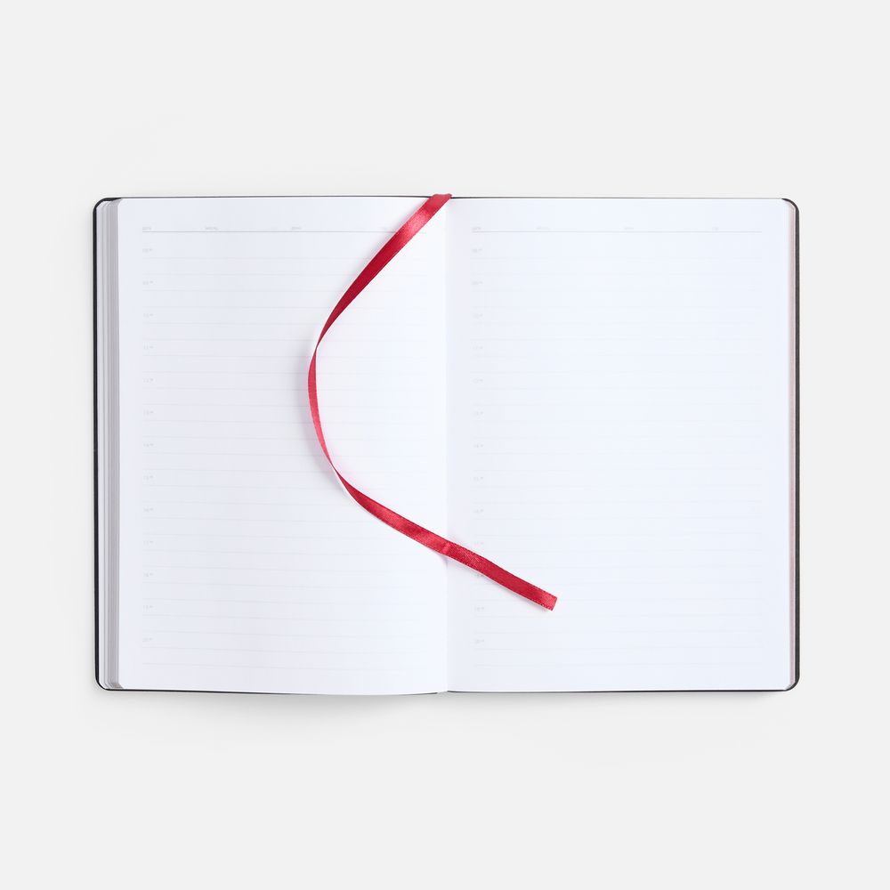 Ежедневник Nebraska Flex, недатированный, бордовый с золотистым-4