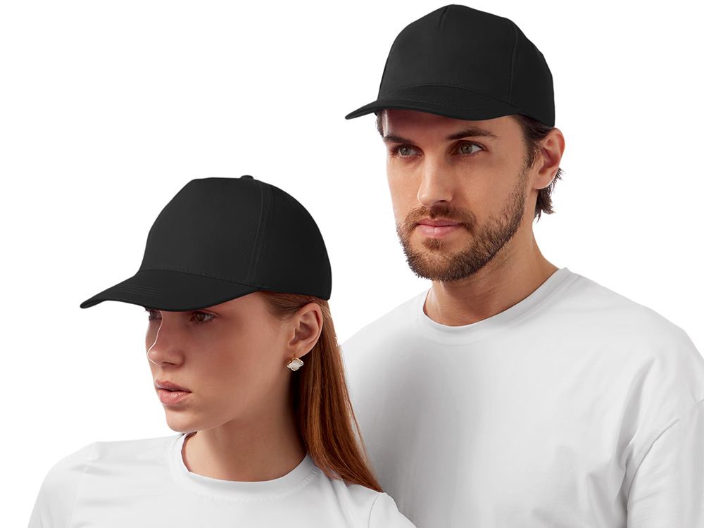 Бейсболка Мемфис 230 5-панельная, цвет черный-0