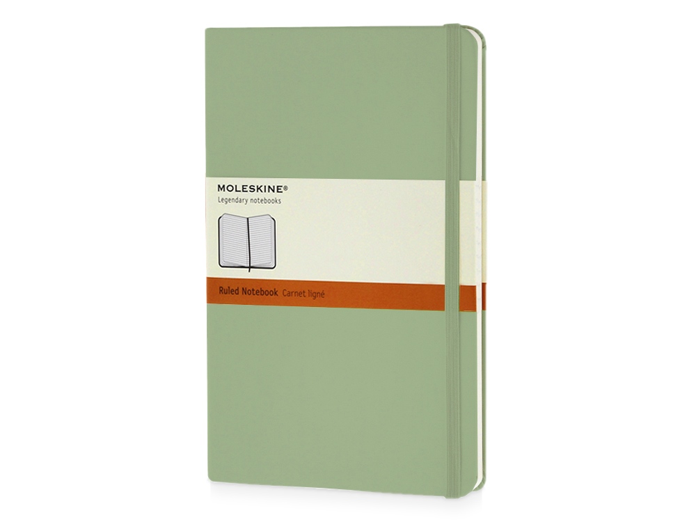 Записная книжка Moleskine Classic (в линейку) в твердой обложке, Large (13х21см), фисташковый-0