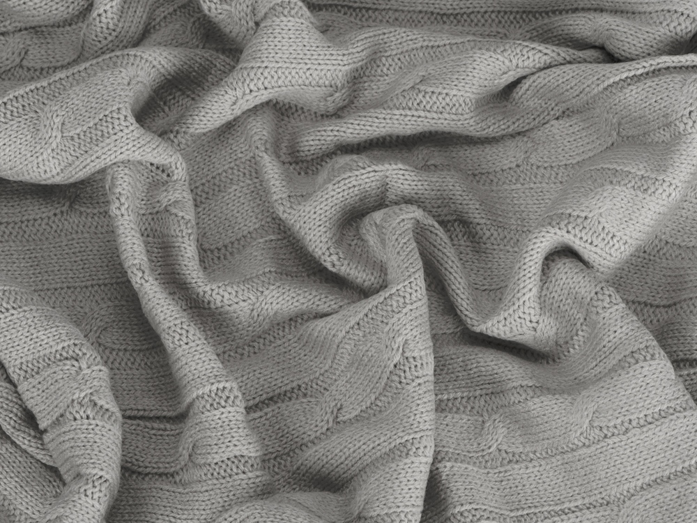 Плед акриловый Braid NEW, светло-серый-1