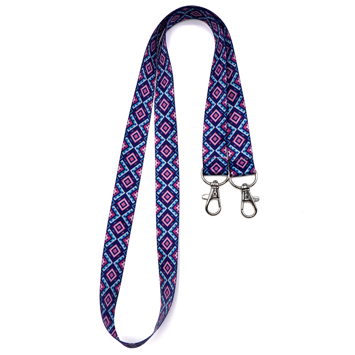 Ланъярд полноцветный Эл с двумя карабинами, Мультиколор.-0