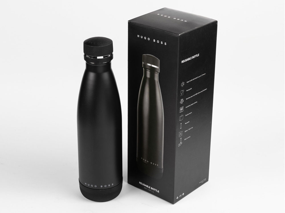 Термобутылка с вакуумной изоляцией Matrix  Black,  Hugo Boss-1