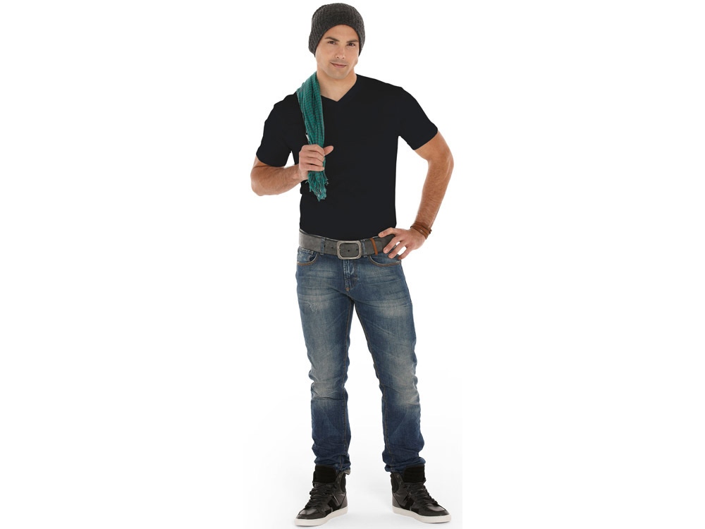 Футболка Heavy Super Club мужская с V-образным вырезом, черный-9