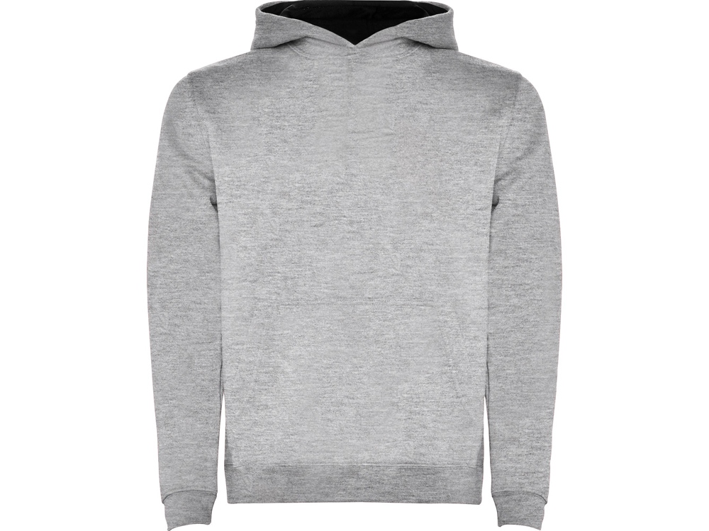 Толстовка с капюшоном Urban детская, серый меланж/черный-0