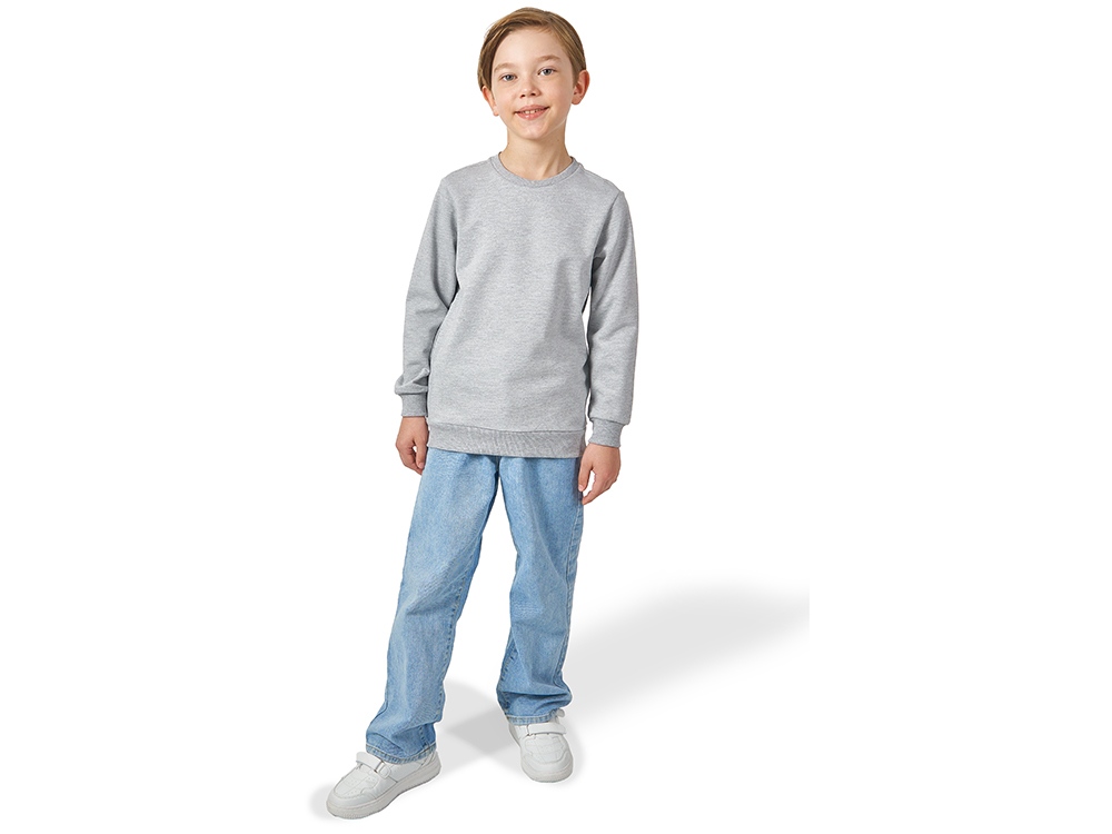 Свитшот Motion детская_4, серый меланж-2