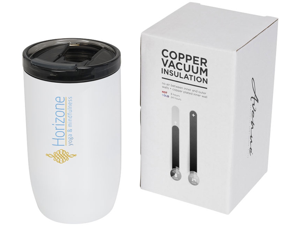 Герметичный термостакан Lagom 380 мл с медной вакуумной изоляцией, белый-4