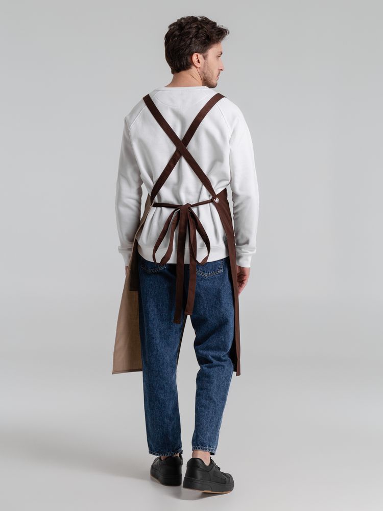 Фартук Picante, коричневый с бежевым-4