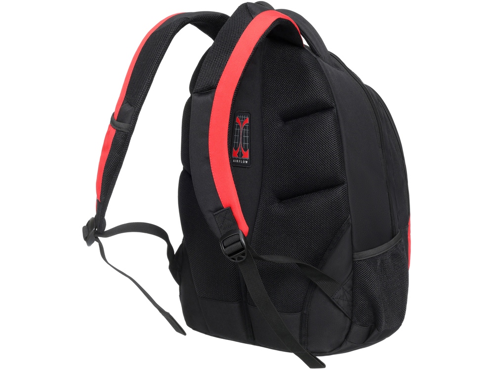 Рюкзак TORBER ROCKIT с отделением для ноутбука 15, черный/красный, полиэстер, 33х19х45 см, 28 л-2