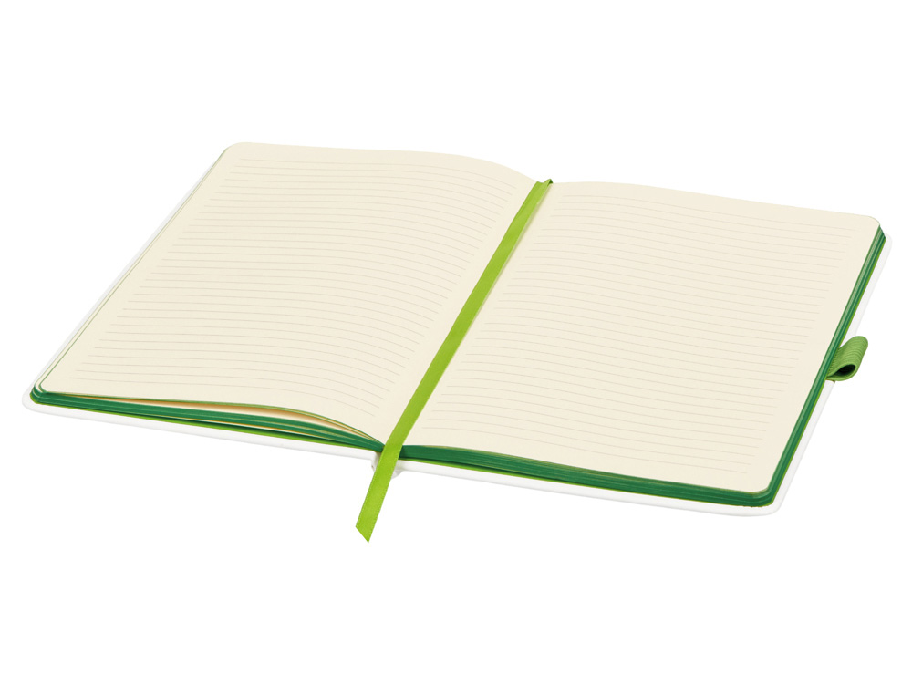 Блокнот ColorNote White, твердая обложка A5, 80 листов, белый и зеленое яблоко-2