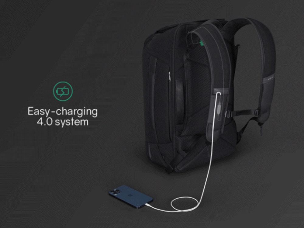 Антикражный рюкзак-трансформер Clickpack Travlo для ноутбука 16, черный-6