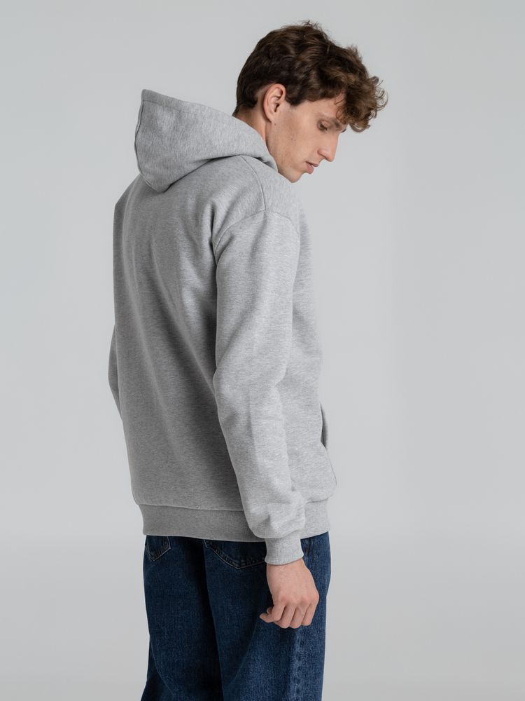 Толстовка на молнии с капюшоном Siverga Heavy 2.0, серый меланж-3