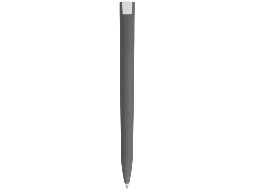 Ручка пластиковая soft-touch шариковая Zorro, серый/белый-3