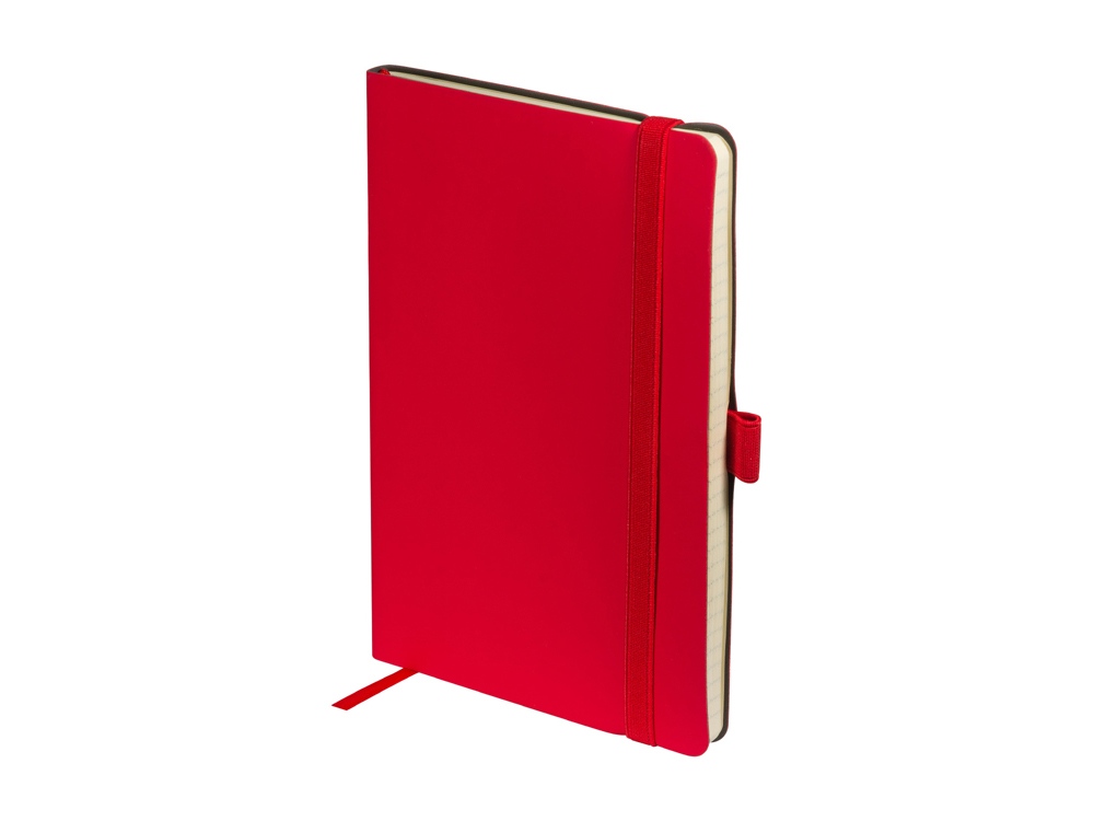 Блокнот А5  City Flex на резинке, красный-1